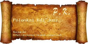 Polonkai Kájusz névjegykártya